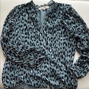 LOFT cheetah print blouse